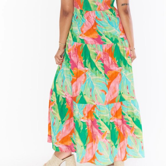 NWT Show Me Your Mumu Melody Maxi Skirt Tropic Palms Medium - Picture 2 of 3